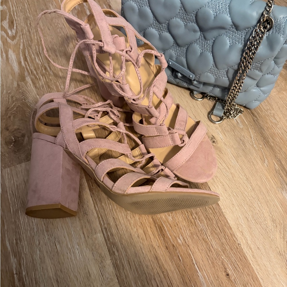 Charlotte Russe Blush Strappy Heels